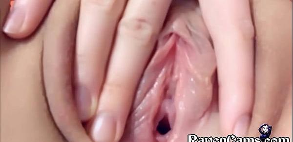  Cute Teen College Girl Fingering her Wet Soft Pussy